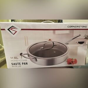 Cornerstone Silver Saute Pan with Lid